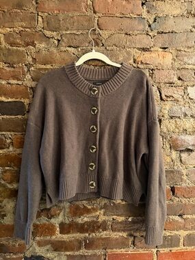 Quince 100% Organic Cotton Cropped Cardigan